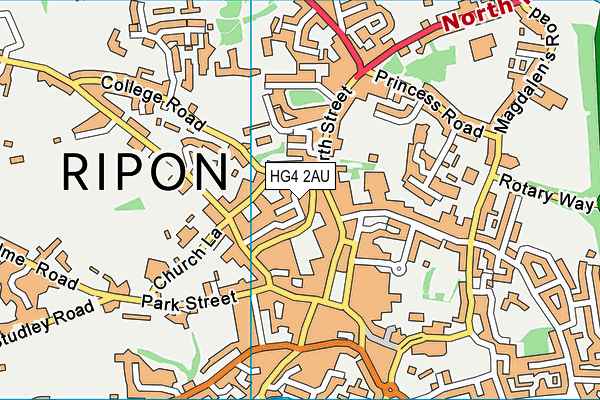 HG4 2AU map - OS VectorMap District (Ordnance Survey) HG4 2AU map - OS VectorMap District (Ordnance Survey)