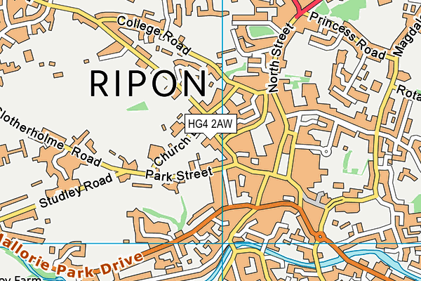 HG4 2AW map - OS VectorMap District (Ordnance Survey) HG4 2AW map - OS VectorMap District (Ordnance Survey)