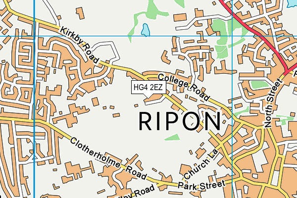 HG4 2EZ map - OS VectorMap District (Ordnance Survey)
