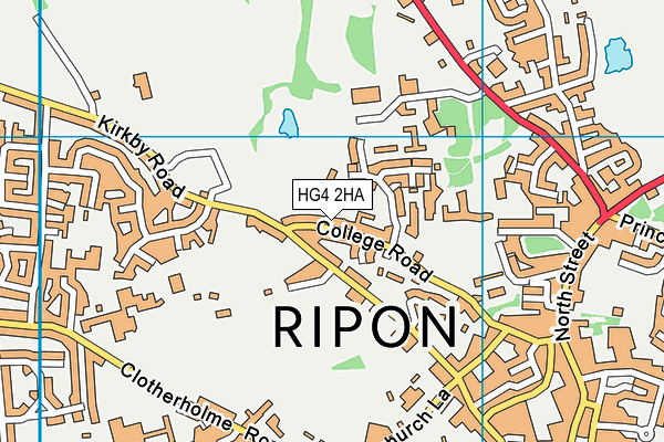 HG4 2HA map - OS VectorMap District (Ordnance Survey)