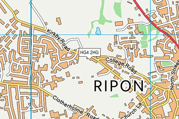 HG4 2HG map - OS VectorMap District (Ordnance Survey)
