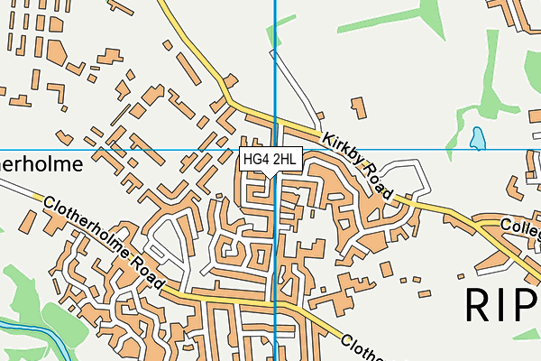 HG4 2HL map - OS VectorMap District (Ordnance Survey) HG4 2HL map - OS VectorMap District (Ordnance Survey)