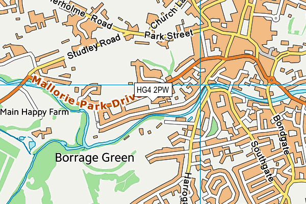 HG4 2PW map - OS VectorMap District (Ordnance Survey) HG4 2PW map - OS VectorMap District (Ordnance Survey)