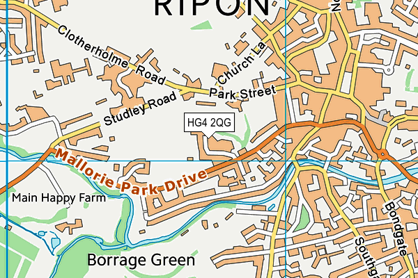 HG4 2QG map - OS VectorMap District (Ordnance Survey) HG4 2QG map - OS VectorMap District (Ordnance Survey)