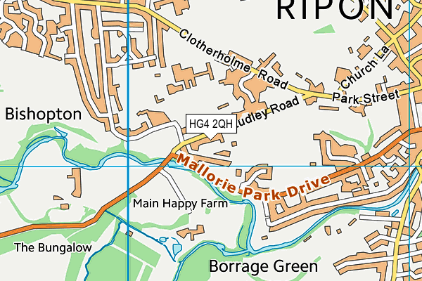 HG4 2QH map - OS VectorMap District (Ordnance Survey) HG4 2QH map - OS VectorMap District (Ordnance Survey)
