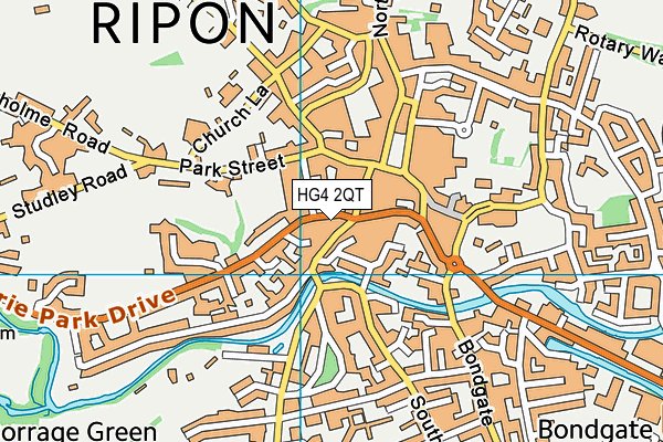 HG4 2QT map - OS VectorMap District (Ordnance Survey) HG4 2QT map - OS VectorMap District (Ordnance Survey)