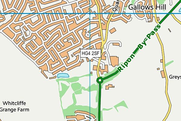 HG4 2SF map - OS VectorMap District (Ordnance Survey) HG4 2SF map - OS VectorMap District (Ordnance Survey)