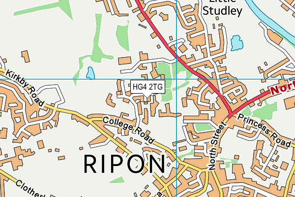 HG4 2TG map - OS VectorMap District (Ordnance Survey) HG4 2TG map - OS VectorMap District (Ordnance Survey)
