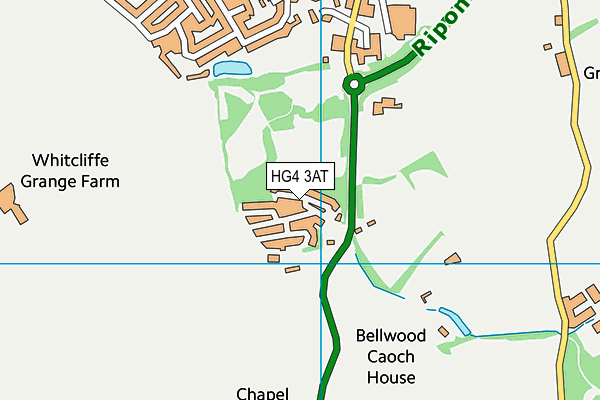 HG4 3AT map - OS VectorMap District (Ordnance Survey) HG4 3AT map - OS VectorMap District (Ordnance Survey)