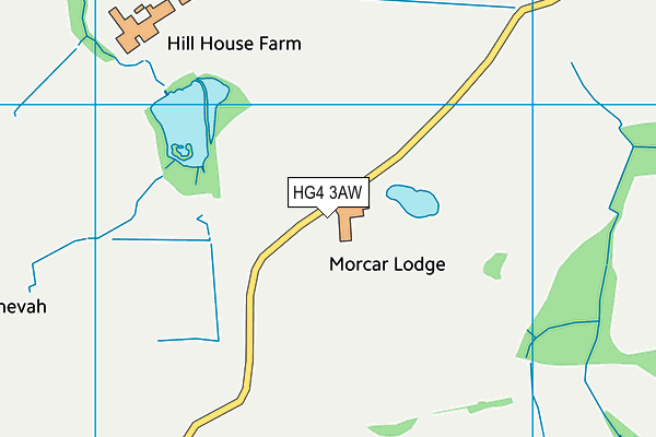 HG4 3AW map - OS VectorMap District (Ordnance Survey) HG4 3AW map - OS VectorMap District (Ordnance Survey)