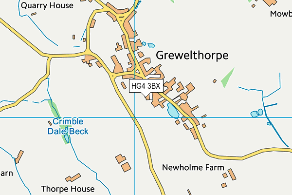 HG4 3BX map - OS VectorMap District (Ordnance Survey)