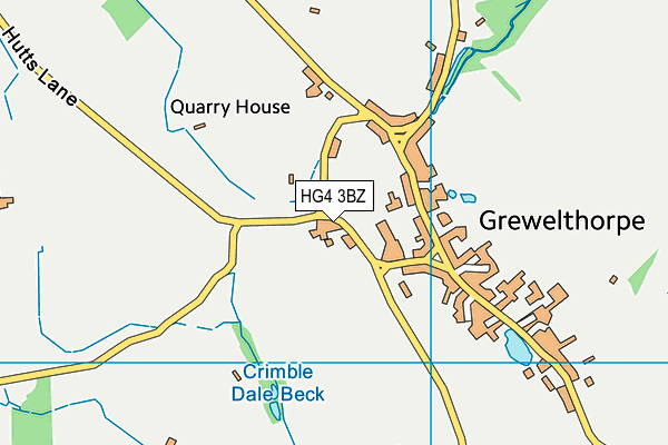 HG4 3BZ map - OS VectorMap District (Ordnance Survey) HG4 3BZ map - OS VectorMap District (Ordnance Survey)
