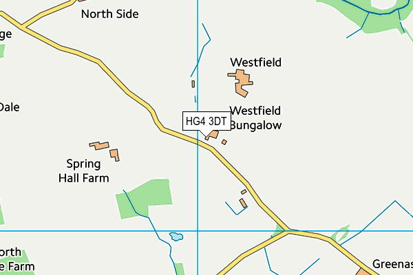 HG4 3DT map - OS VectorMap District (Ordnance Survey) HG4 3DT map - OS VectorMap District (Ordnance Survey)