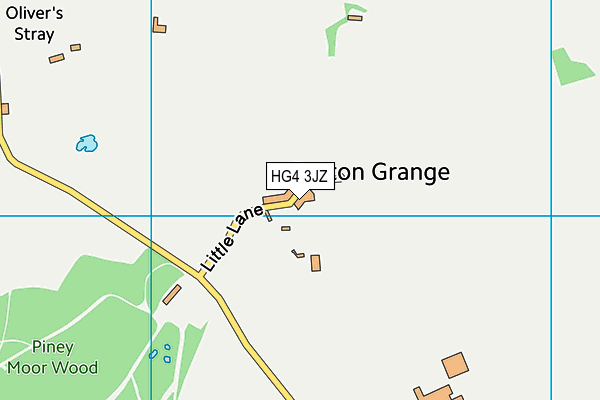 HG4 3JZ map - OS VectorMap District (Ordnance Survey)