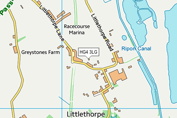 HG4 3LG map - OS VectorMap District (Ordnance Survey) HG4 3LG map - OS VectorMap District (Ordnance Survey)