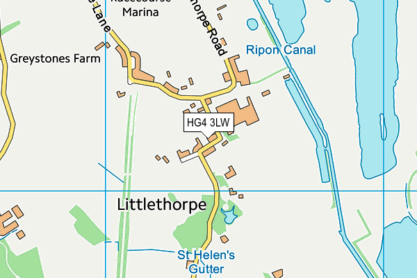 HG4 3LW map - OS VectorMap District (Ordnance Survey) HG4 3LW map - OS VectorMap District (Ordnance Survey)