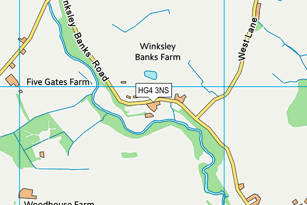 HG4 3NS map - OS VectorMap District (Ordnance Survey) HG4 3NS map - OS VectorMap District (Ordnance Survey)