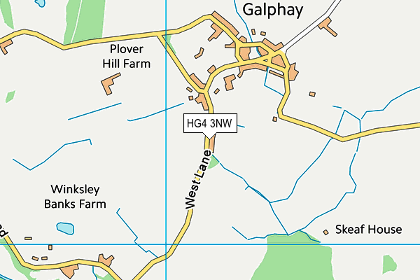 HG4 3NW map - OS VectorMap District (Ordnance Survey) HG4 3NW map - OS VectorMap District (Ordnance Survey)