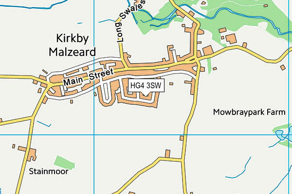 HG4 3SW map - OS VectorMap District (Ordnance Survey) HG4 3SW map - OS VectorMap District (Ordnance Survey)