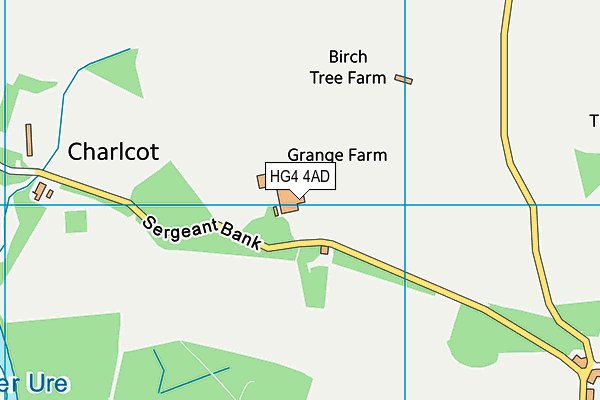 HG4 4AD map - OS VectorMap District (Ordnance Survey)