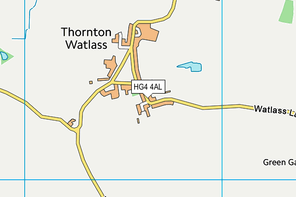 HG4 4AL map - OS VectorMap District (Ordnance Survey)