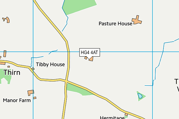 HG4 4AT map - OS VectorMap District (Ordnance Survey)