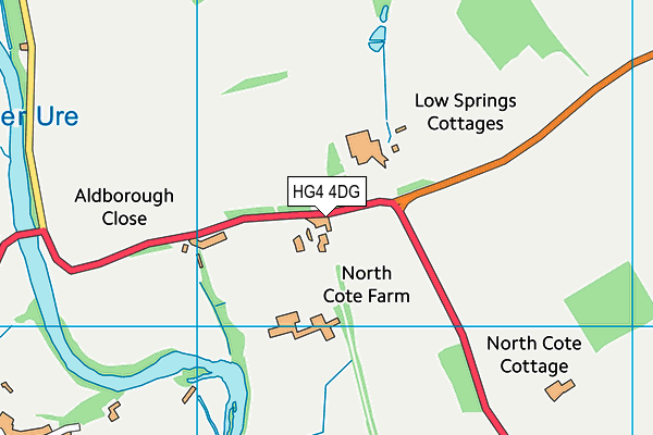 HG4 4DG map - OS VectorMap District (Ordnance Survey)