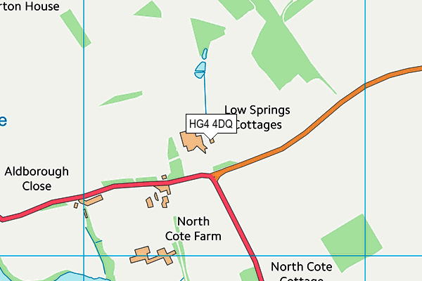 HG4 4DQ map - OS VectorMap District (Ordnance Survey) HG4 4DQ map - OS VectorMap District (Ordnance Survey)