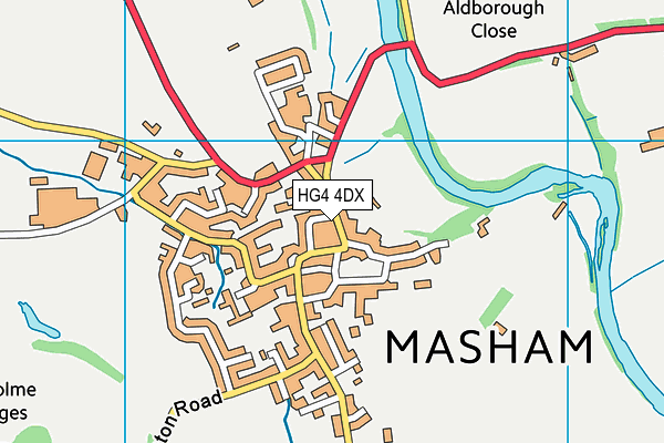 HG4 4DX map - OS VectorMap District (Ordnance Survey) HG4 4DX map - OS VectorMap District (Ordnance Survey)