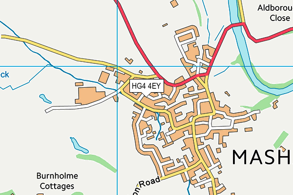 HG4 4EY map - OS VectorMap District (Ordnance Survey) HG4 4EY map - OS VectorMap District (Ordnance Survey)