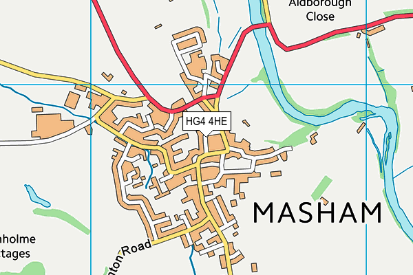 HG4 4HE map - OS VectorMap District (Ordnance Survey) HG4 4HE map - OS VectorMap District (Ordnance Survey)