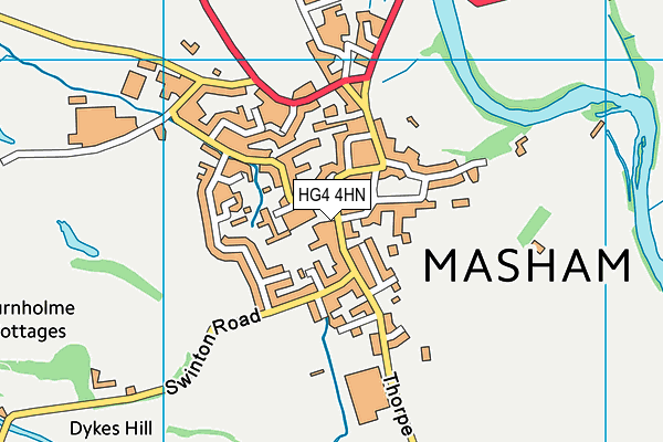 HG4 4HN map - OS VectorMap District (Ordnance Survey) HG4 4HN map - OS VectorMap District (Ordnance Survey)