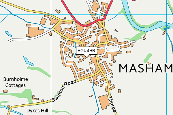 HG4 4HR map - OS VectorMap District (Ordnance Survey) HG4 4HR map - OS VectorMap District (Ordnance Survey)