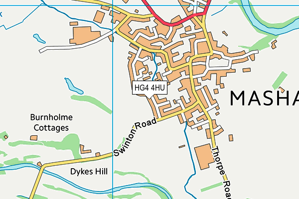 HG4 4HU map - OS VectorMap District (Ordnance Survey) HG4 4HU map - OS VectorMap District (Ordnance Survey)