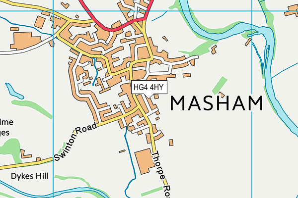 HG4 4HY map - OS VectorMap District (Ordnance Survey) HG4 4HY map - OS VectorMap District (Ordnance Survey)