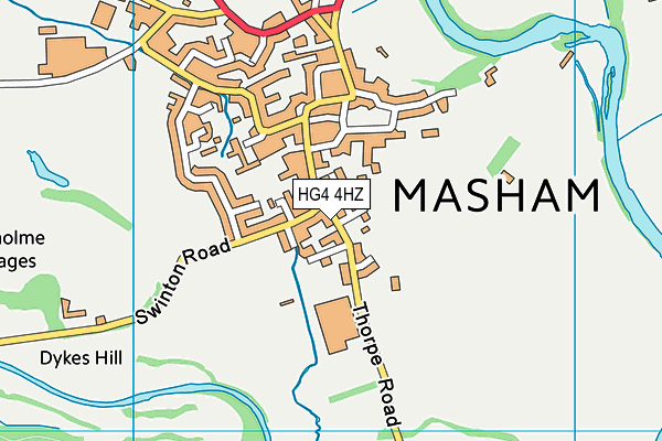 HG4 4HZ map - OS VectorMap District (Ordnance Survey) HG4 4HZ map - OS VectorMap District (Ordnance Survey)