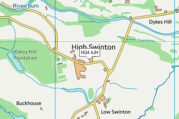 HG4 4JH map - OS VectorMap District (Ordnance Survey) HG4 4JH map - OS VectorMap District (Ordnance Survey)