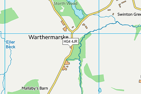 HG4 4JR map - OS VectorMap District (Ordnance Survey) HG4 4JR map - OS VectorMap District (Ordnance Survey)