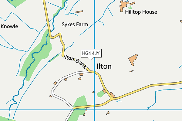HG4 4JY map - OS VectorMap District (Ordnance Survey)