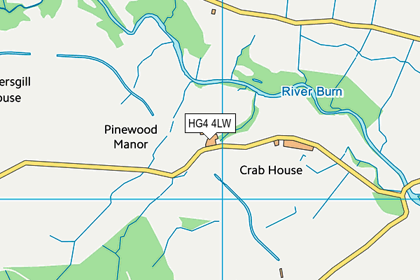 HG4 4LW map - OS VectorMap District (Ordnance Survey) HG4 4LW map - OS VectorMap District (Ordnance Survey)