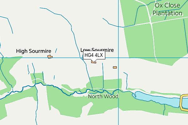 HG4 4LX map - OS VectorMap District (Ordnance Survey)