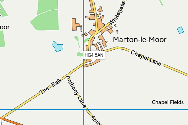 HG4 5AN map - OS VectorMap District (Ordnance Survey) HG4 5AN map - OS VectorMap District (Ordnance Survey)