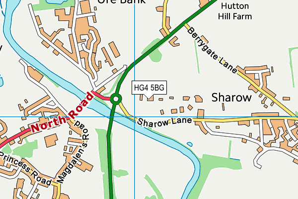 HG4 5BG map - OS VectorMap District (Ordnance Survey) HG4 5BG map - OS VectorMap District (Ordnance Survey)