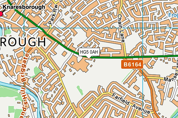 HG5 0AH map - OS VectorMap District (Ordnance Survey)