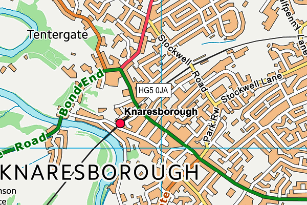 HG5 0JA map - OS VectorMap District (Ordnance Survey) HG5 0JA map - OS VectorMap District (Ordnance Survey)