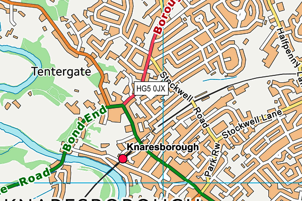 HG5 0JX map - OS VectorMap District (Ordnance Survey) HG5 0JX map - OS VectorMap District (Ordnance Survey)