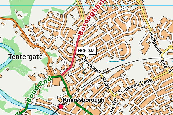 HG5 0JZ map - OS VectorMap District (Ordnance Survey)
