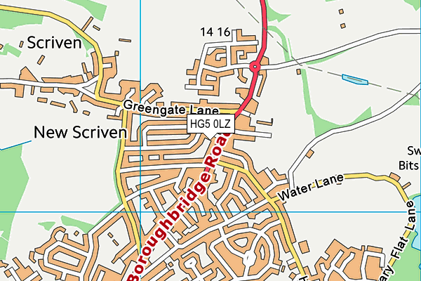 HG5 0LZ map - OS VectorMap District (Ordnance Survey) HG5 0LZ map - OS VectorMap District (Ordnance Survey)