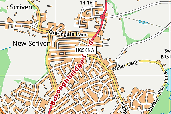 HG5 0NW map - OS VectorMap District (Ordnance Survey) HG5 0NW map - OS VectorMap District (Ordnance Survey)