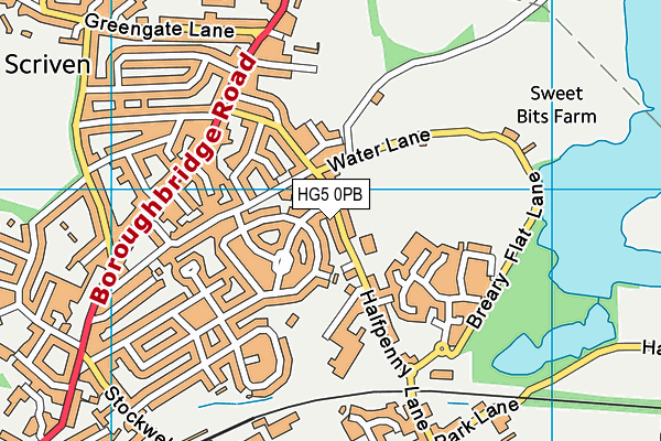 HG5 0PB map - OS VectorMap District (Ordnance Survey) HG5 0PB map - OS VectorMap District (Ordnance Survey)